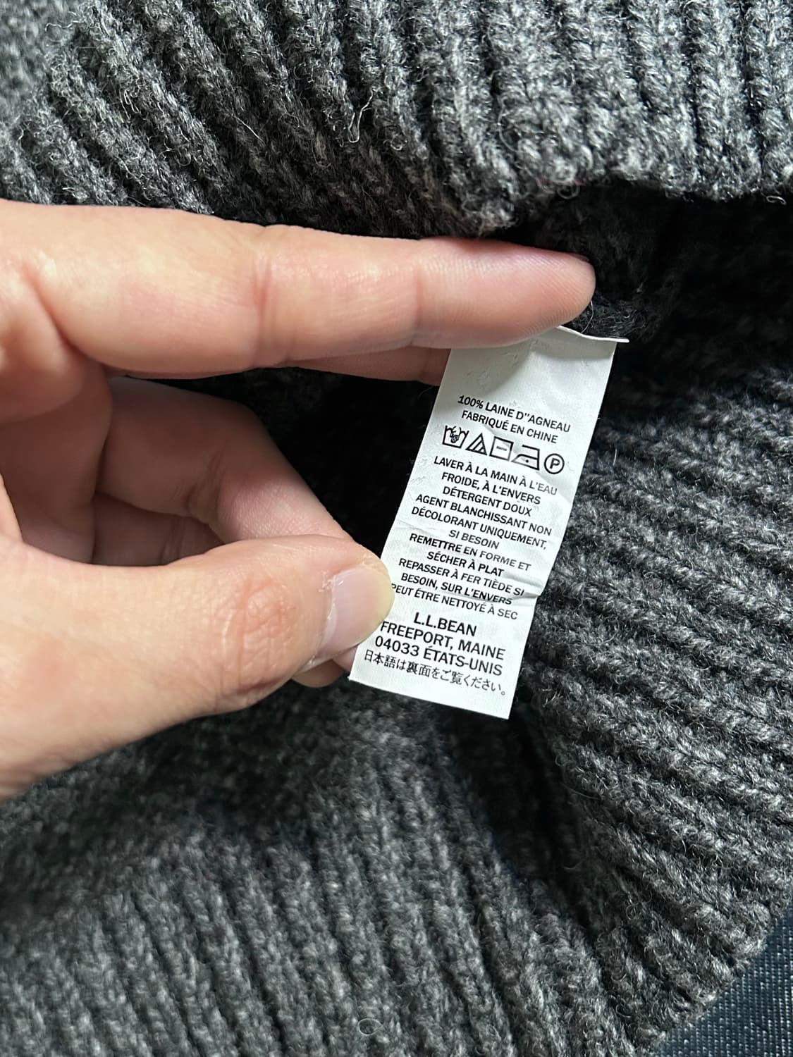 엘엘빈 2 버튼 헨리넥 램스울 스웨터 상품이미지7