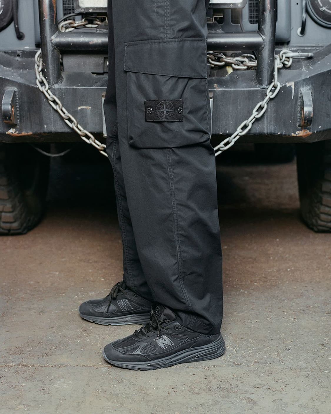 뉴발란스 x 스톤아일랜드 UK 991 올블랙 V2 270 새제품 상품이미지1