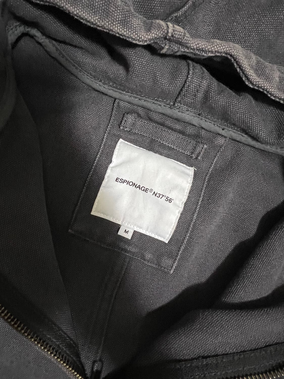 에스피오나지 Ray Canvas Work Parka Charcoal Na 상품이미지4