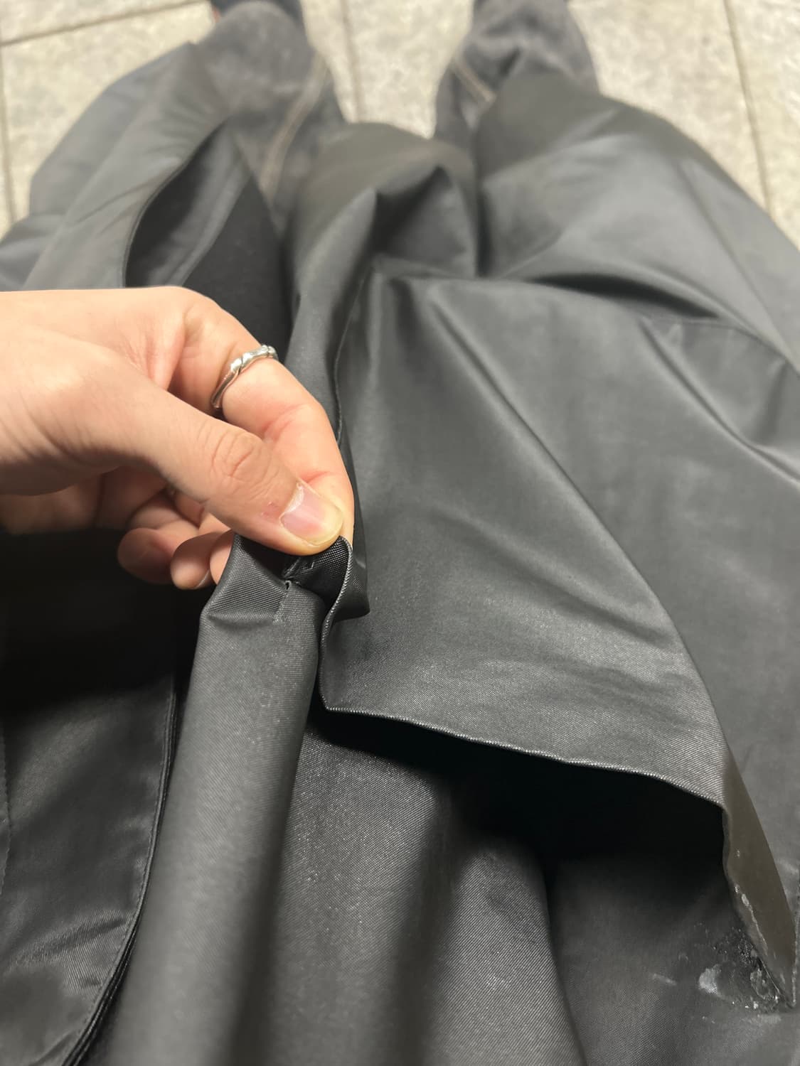 엠포리오 아르마니 96AW 하이넥 코팅 코트 상품이미지10