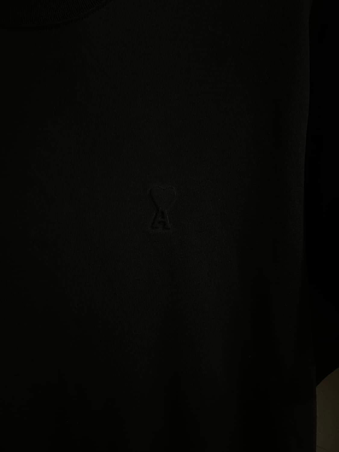 아미 블랙 코튼 엠보싱 티셔츠 상품이미지2