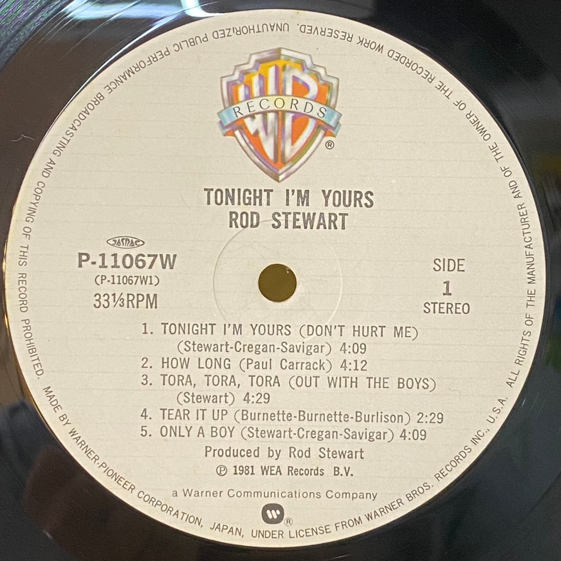 (LP-초민트시리즈) Rod Stewart - Tonight I'm Yo 상품이미지4