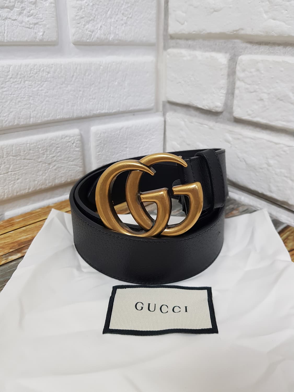 [95/38/정품] 구찌 마몽 더블G 남성벨트 상품이미지1