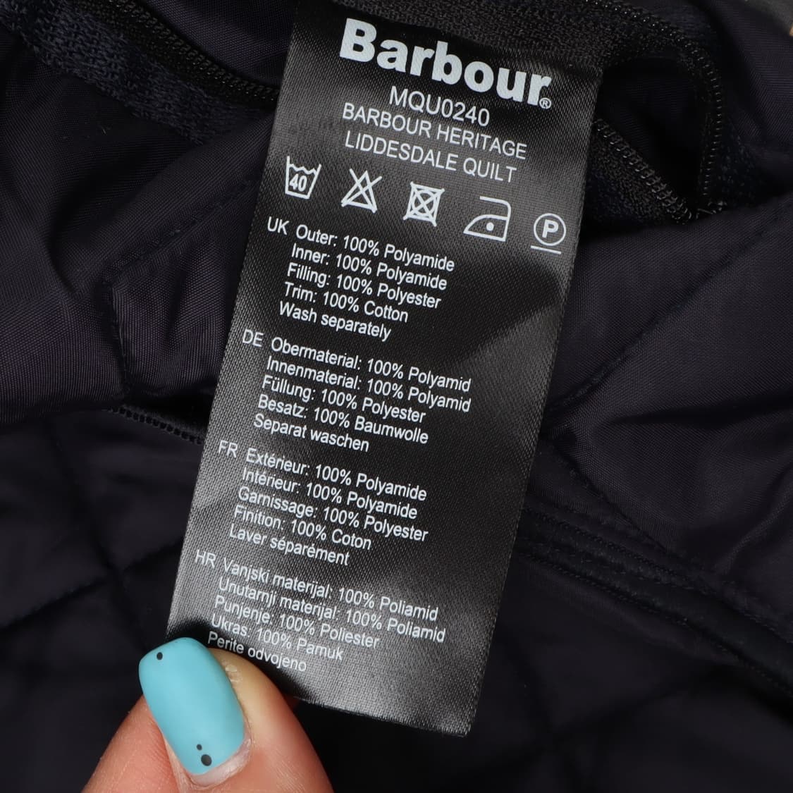 바버 헤리티지 리데스데일 퀼트 네이비 퀄팅 자켓 상품이미지9