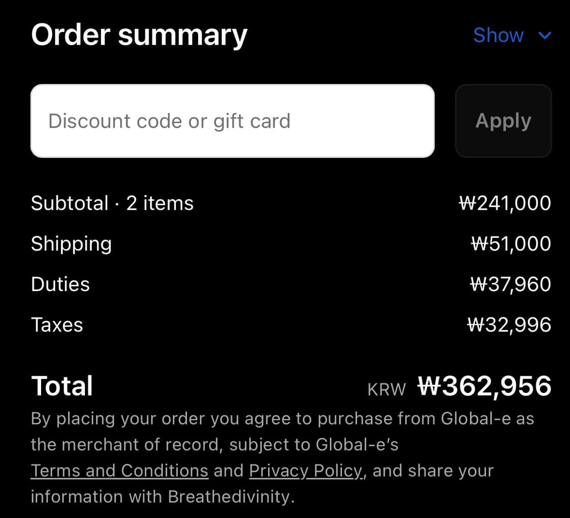 브레스디비니티 BreatheDivinity 25fw 12월 신품 상품이미지2