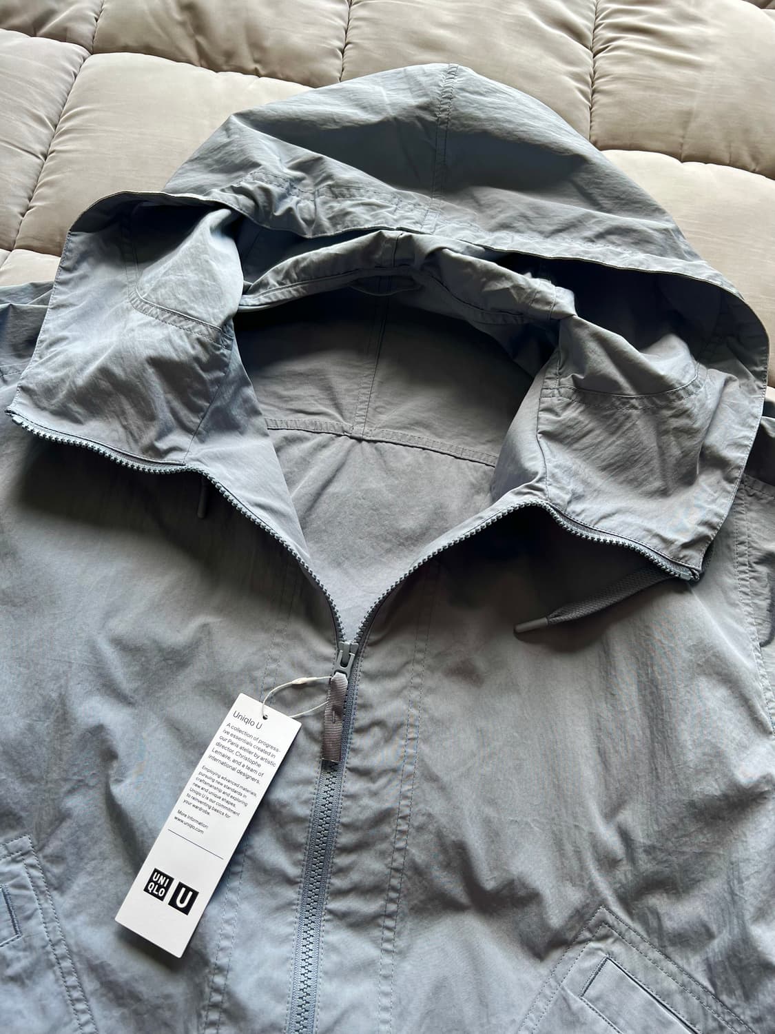 유니클로 U 후드 블루종 바람막이 그레이 상품이미지4