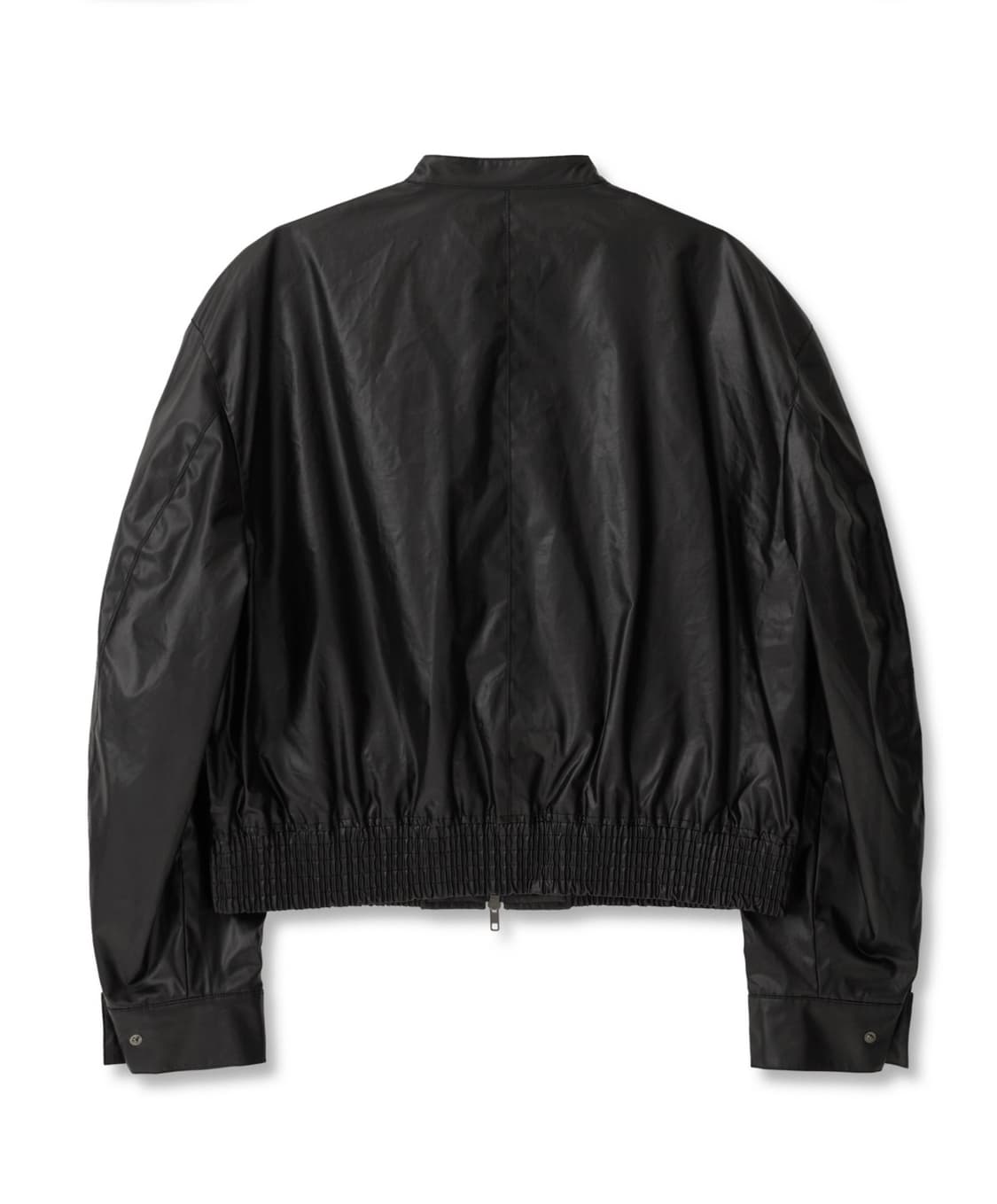 [44] 엘무드 글레이즈드 코튼 바이커 자켓 블랙 상품이미지10