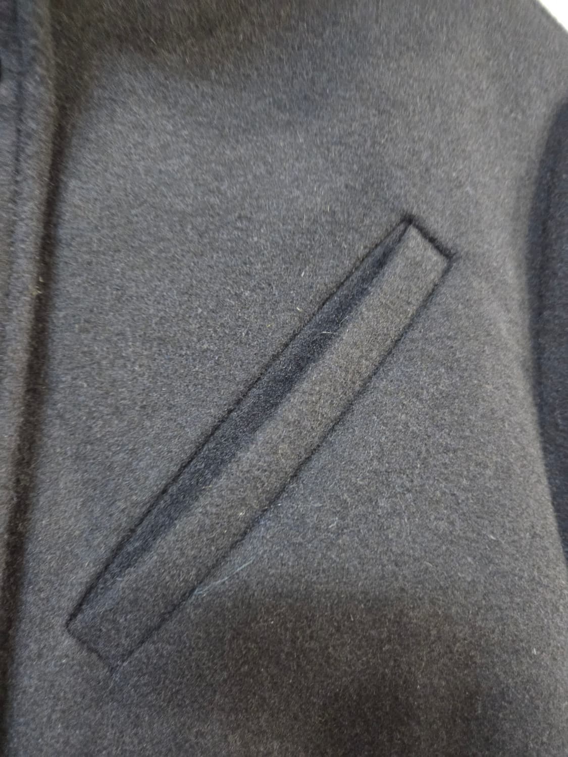 G-STAR 네이비 하이넥 모직 코트(S)디피용 상품이미지4