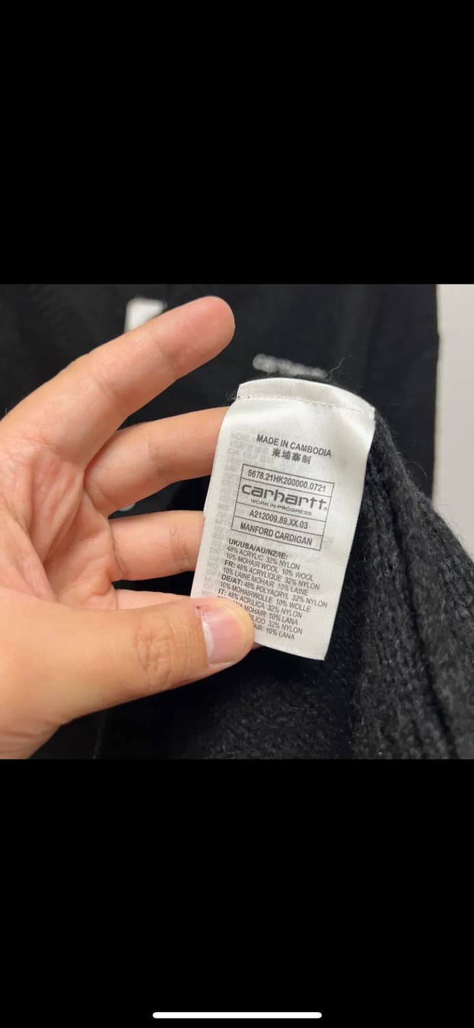 [정품/S] ❤️새상품❤️칼하트 WIP 블랙 가디건 상품이미지6