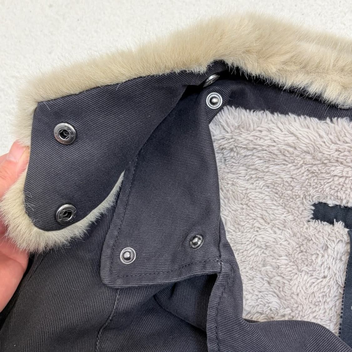 CALVIN KLEIN 퍼 카라 자켓 XS 상품이미지4