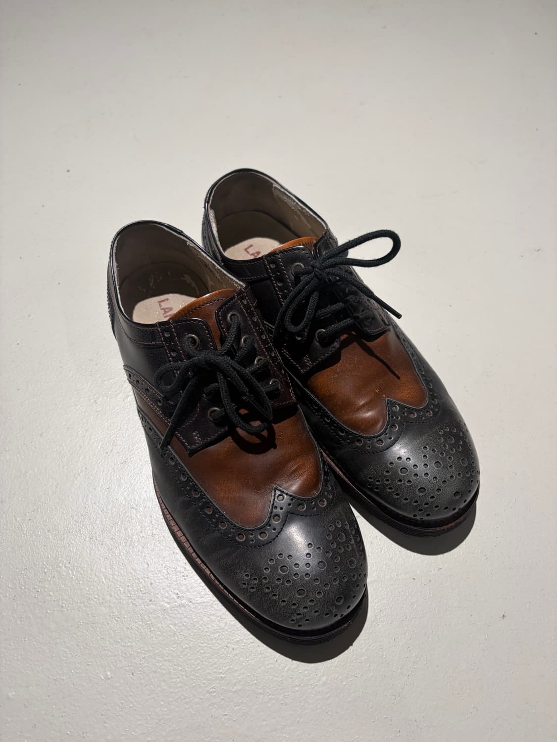 LANDROVER 웨스턴 투톤 브로그 레더 더비 슈즈 260mm 상품이미지3