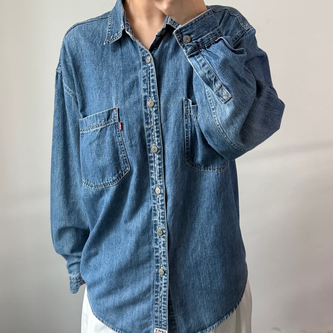 [M] 리바이스 진청 데님 셔츠 상품이미지2