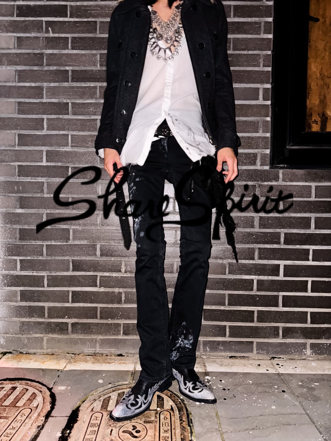 Share Spirit – Paint Splatter Boot-cut  상품이미지1