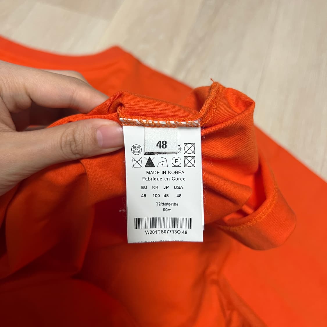 우영미 오렌지 반팔 티셔츠 48 상품이미지5
