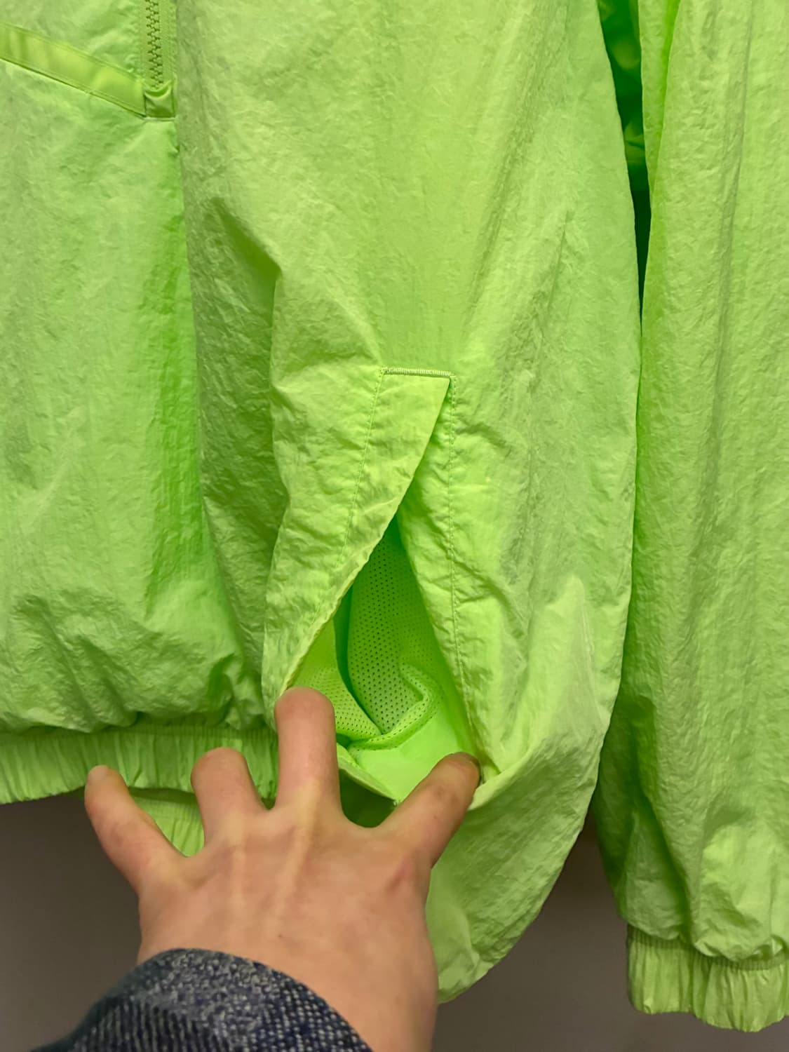 (XL)나이키 헤리티지 윈드러너 아노락 하프집업 바람막이자켓 형광 상품이미지6