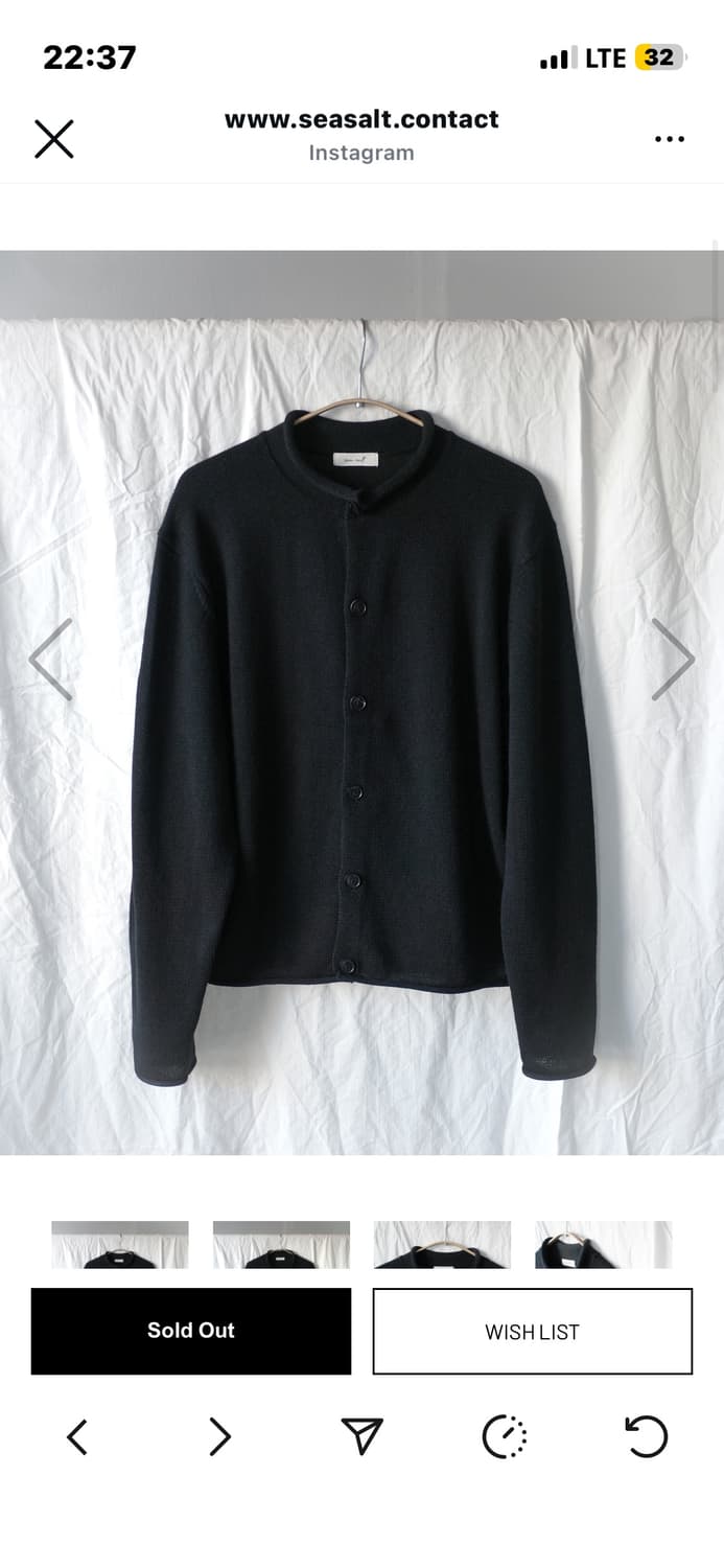 구매)Seasalt Loop hem cardigan black 상품이미지1