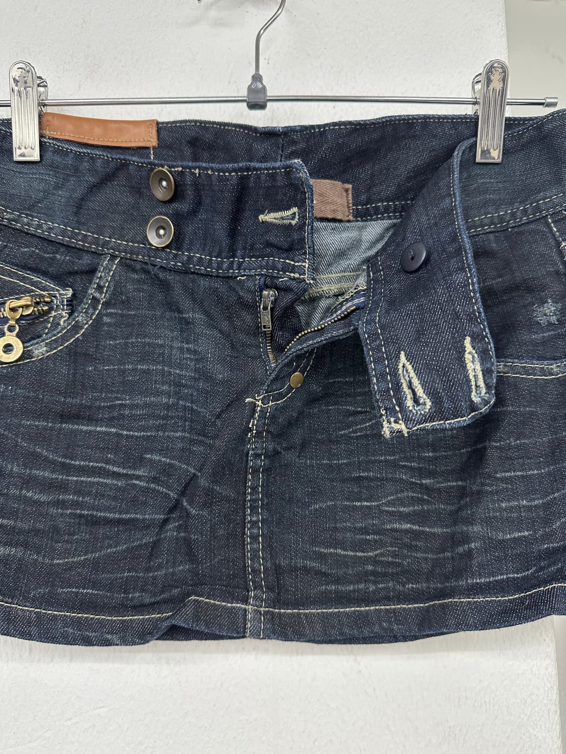 Denim washed short skirt 상품이미지4