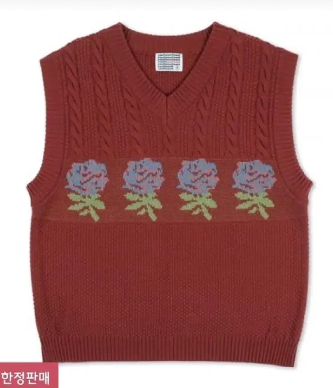 유쓰배쓰 20FW 플라워 베스트 니트 조끼 상품이미지1