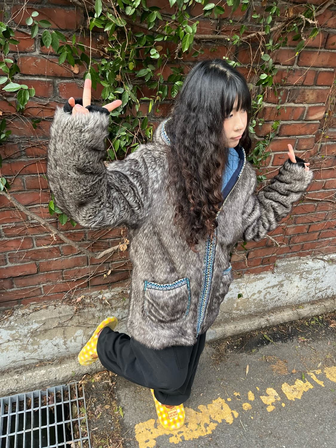 히피 무드 리버시블 아우터 상품이미지4