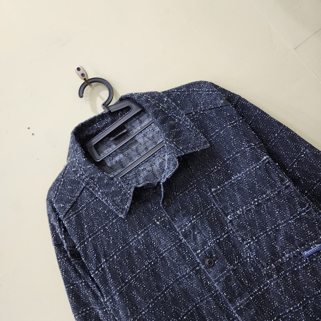 [XL] BROWNBREATH 트위드 셔츠 자켓 (네이비) 상품이미지2