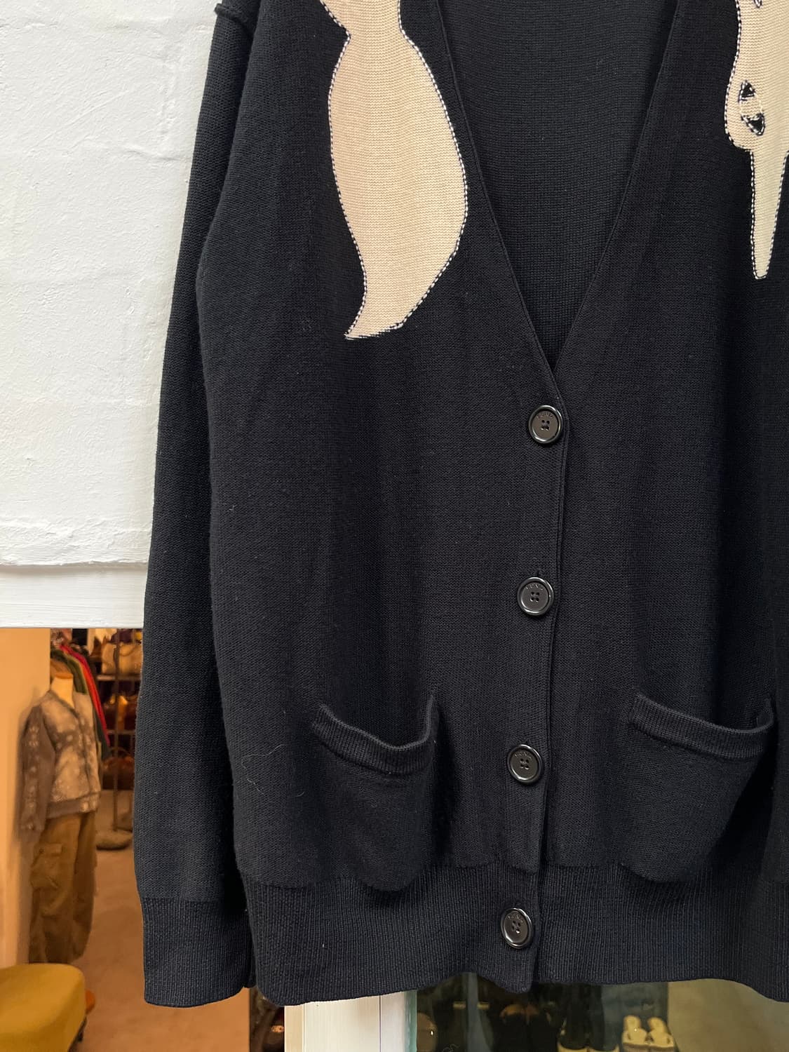 Sonia Rykiel 울 블랙 가디건 L 상품이미지4