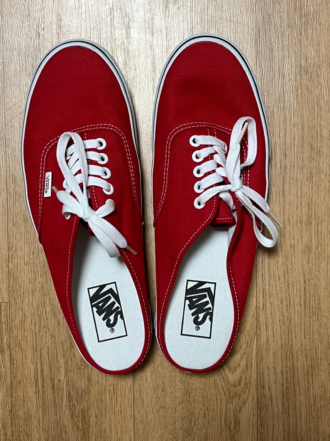 반스 어센틱 뮬 - 레이싱 레드:트루 화이트 상품이미지6