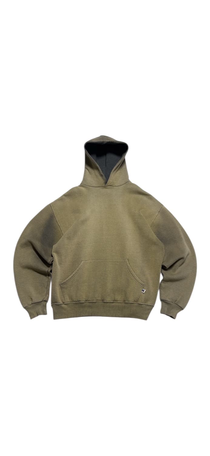 90s Russell hoodie paded beige 상품이미지1