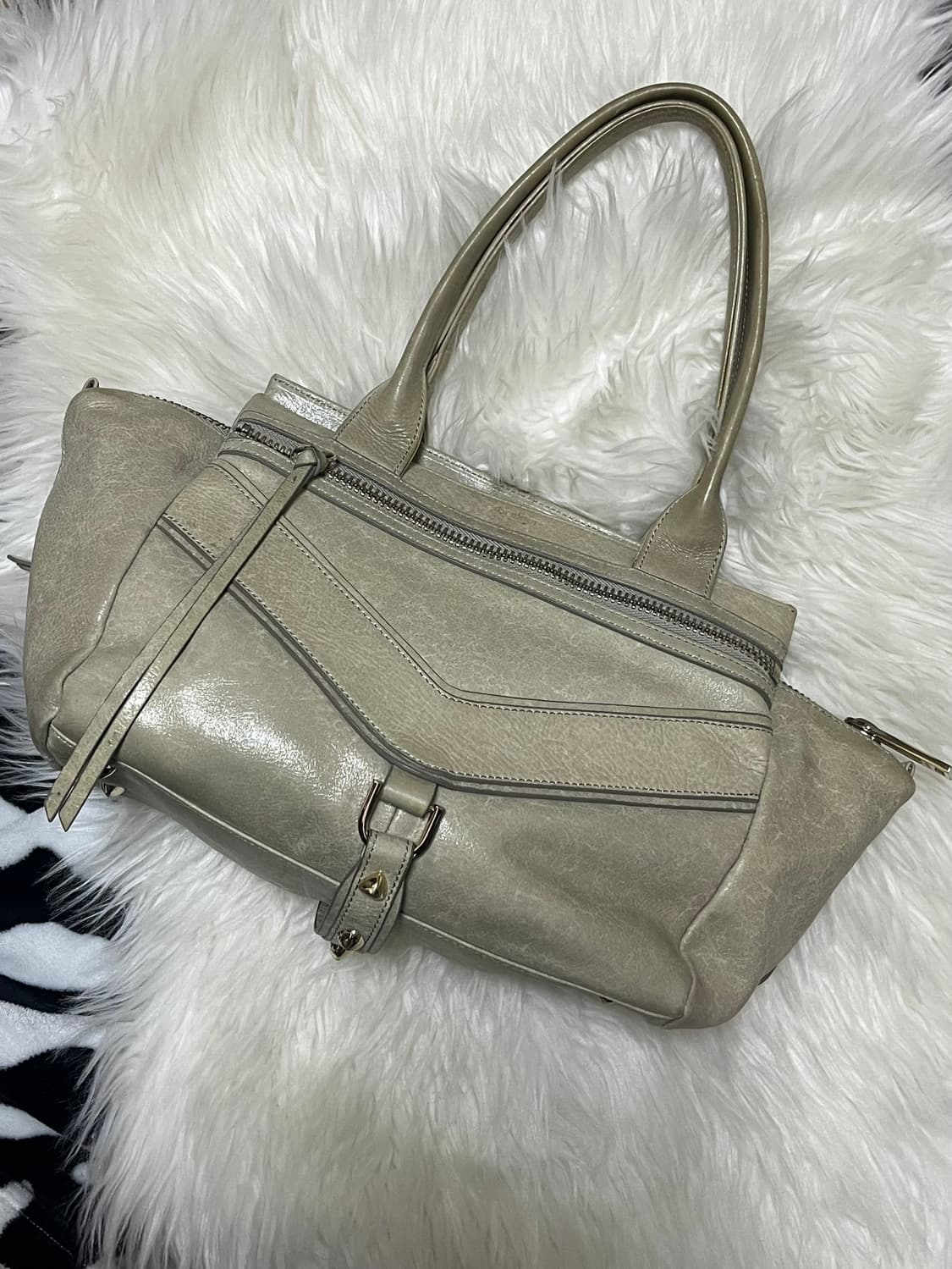 vintage leather studded shoulder bag 상품이미지3