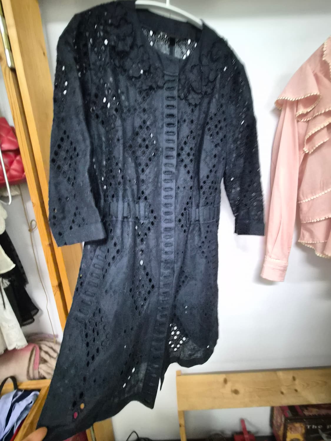 기비 펀칭자수 린넨 자켓 상품이미지5