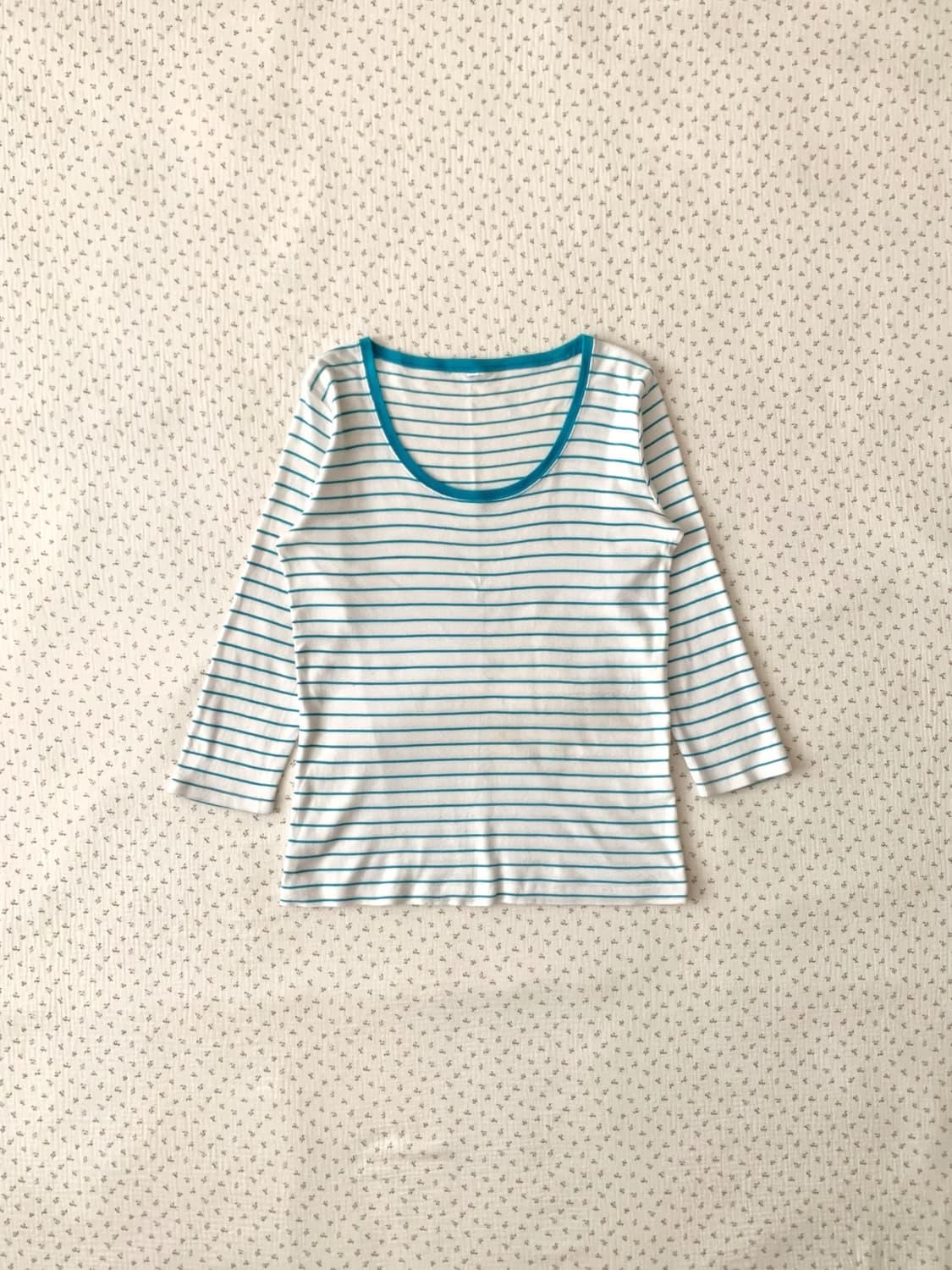 하구미 청록민트 스트라이프 7부티 상품이미지1