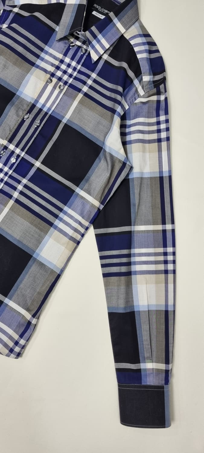돌체앤가바나 골드라인 체크 셔츠 40size _ 남성 상품이미지4