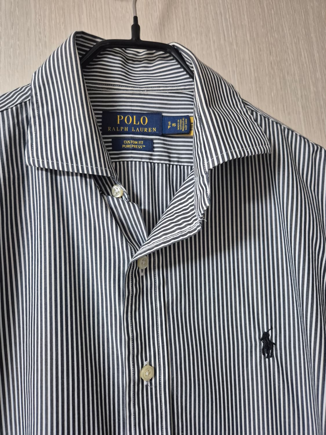 (정품) 폴로 랄프로렌  커스텀핏 포플린 셔츠 스몰 (95) 큐알택 상품이미지4