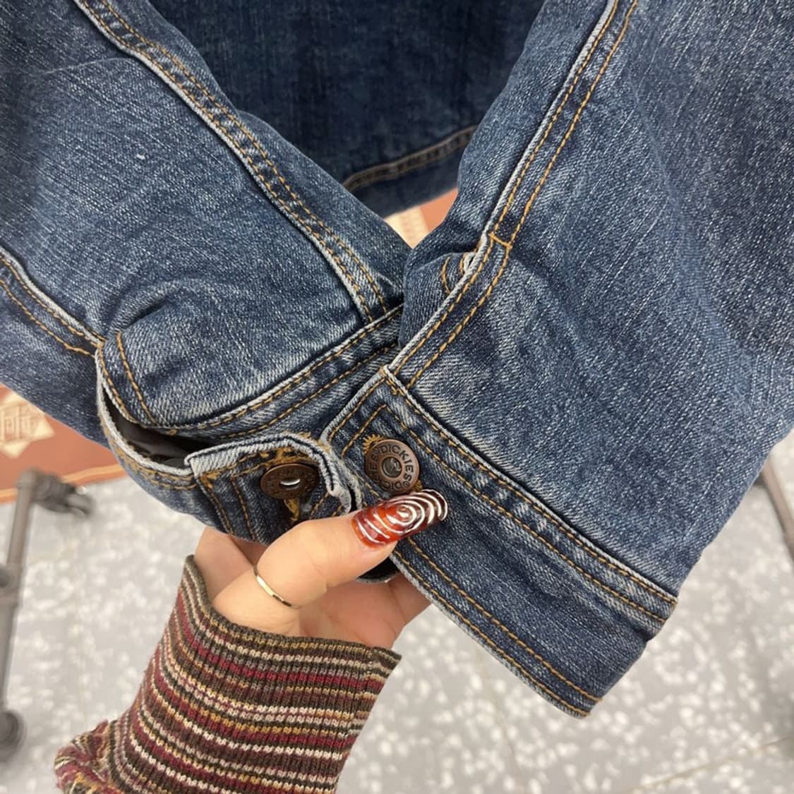 디키즈 캐주얼 레트로 빈티지 쉐르파 양털 데님 자켓 M C09451 상품이미지7