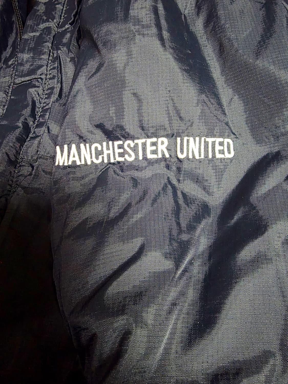 [나이키] 블록코어 근본 맨유 AIG 스폰서 올블랙 후드 바람막이 실측L 상품이미지3