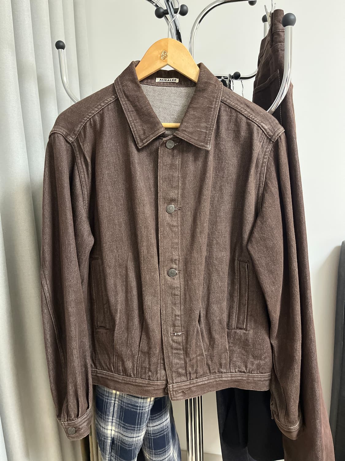 오라리 브라운 데님 트위스트 자켓 3 상품이미지1