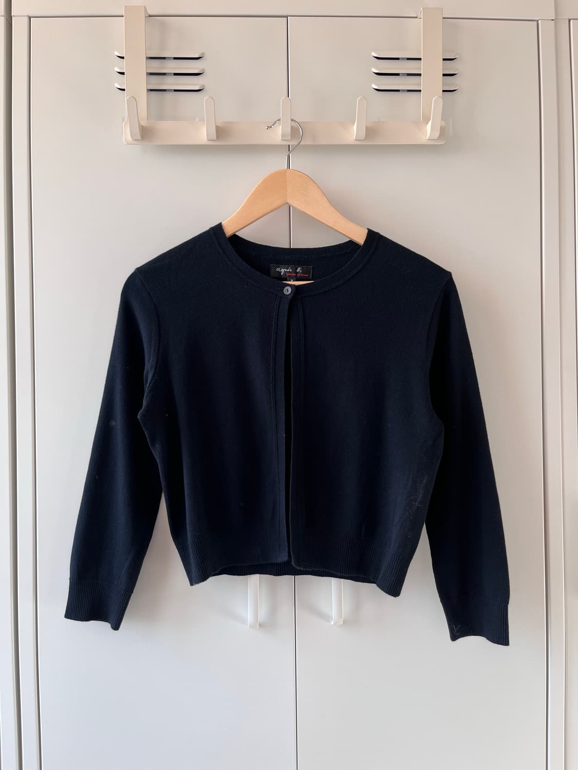 Agnes B 아네스 베 원버튼 울니트 가디건 상품이미지1