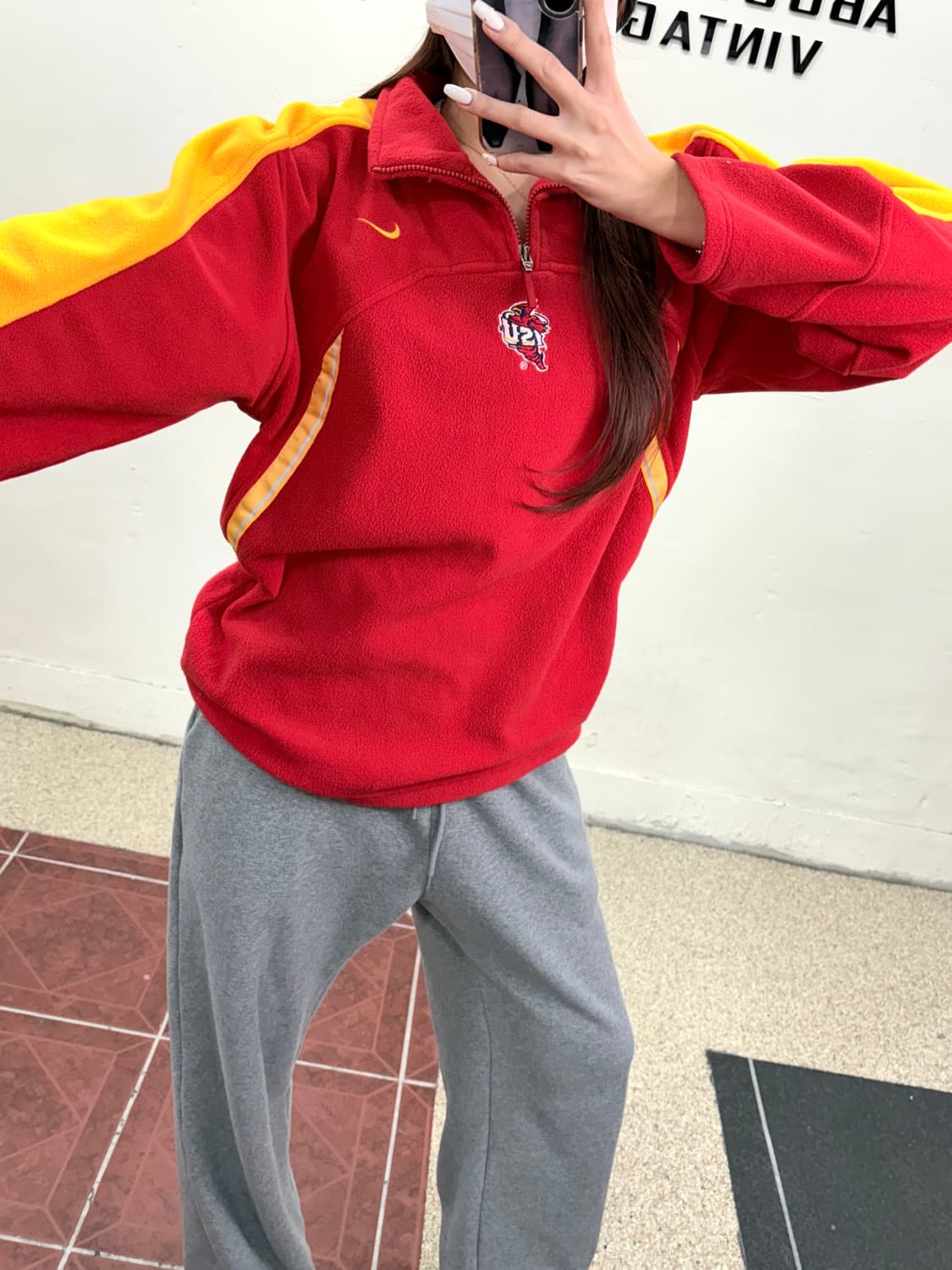 나이키 아이오와 후리스 반집업xl 상품이미지9