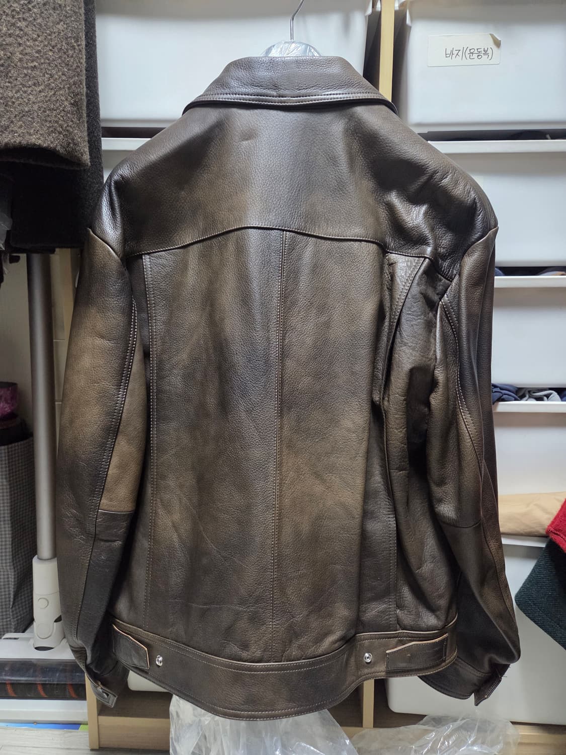 인사일런스 투톤레더자켓 BROWN 상품이미지4