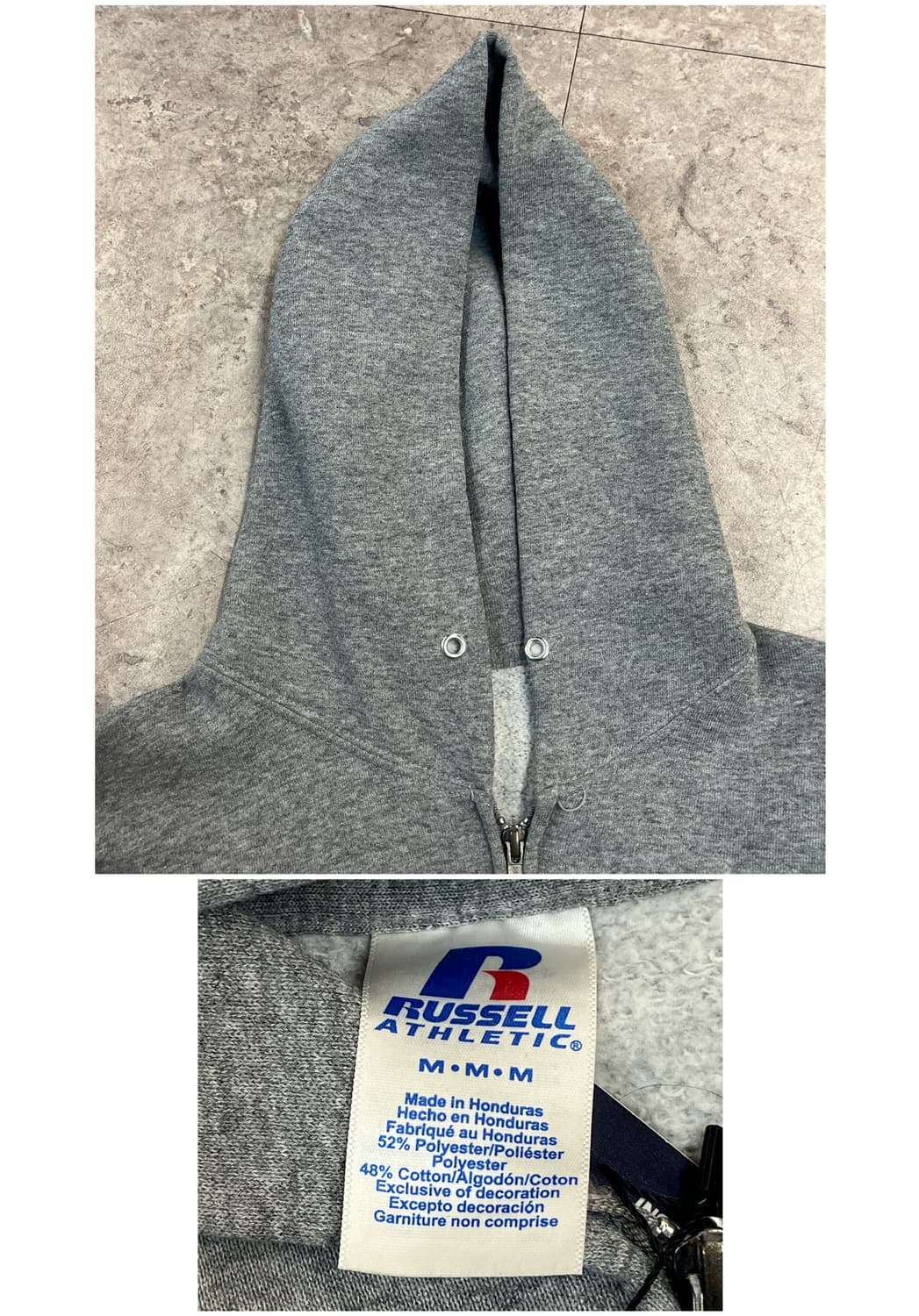 러셀 기모 후드집업 그레이 M #csz4032 상품이미지3