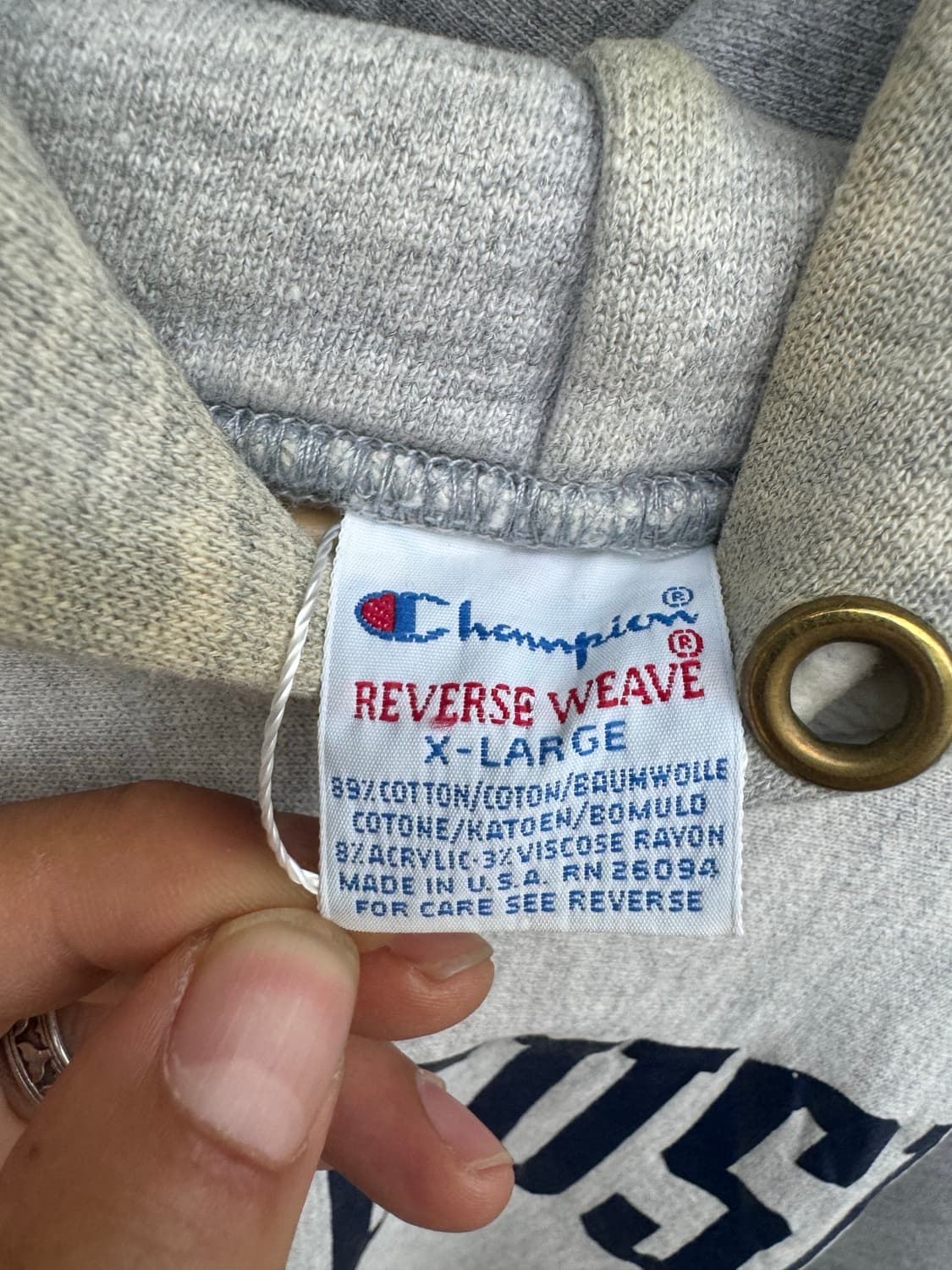 80s 챔피온 리버스위브 후드 빈티지 프린팅 후디 made in usa 상품이미지3