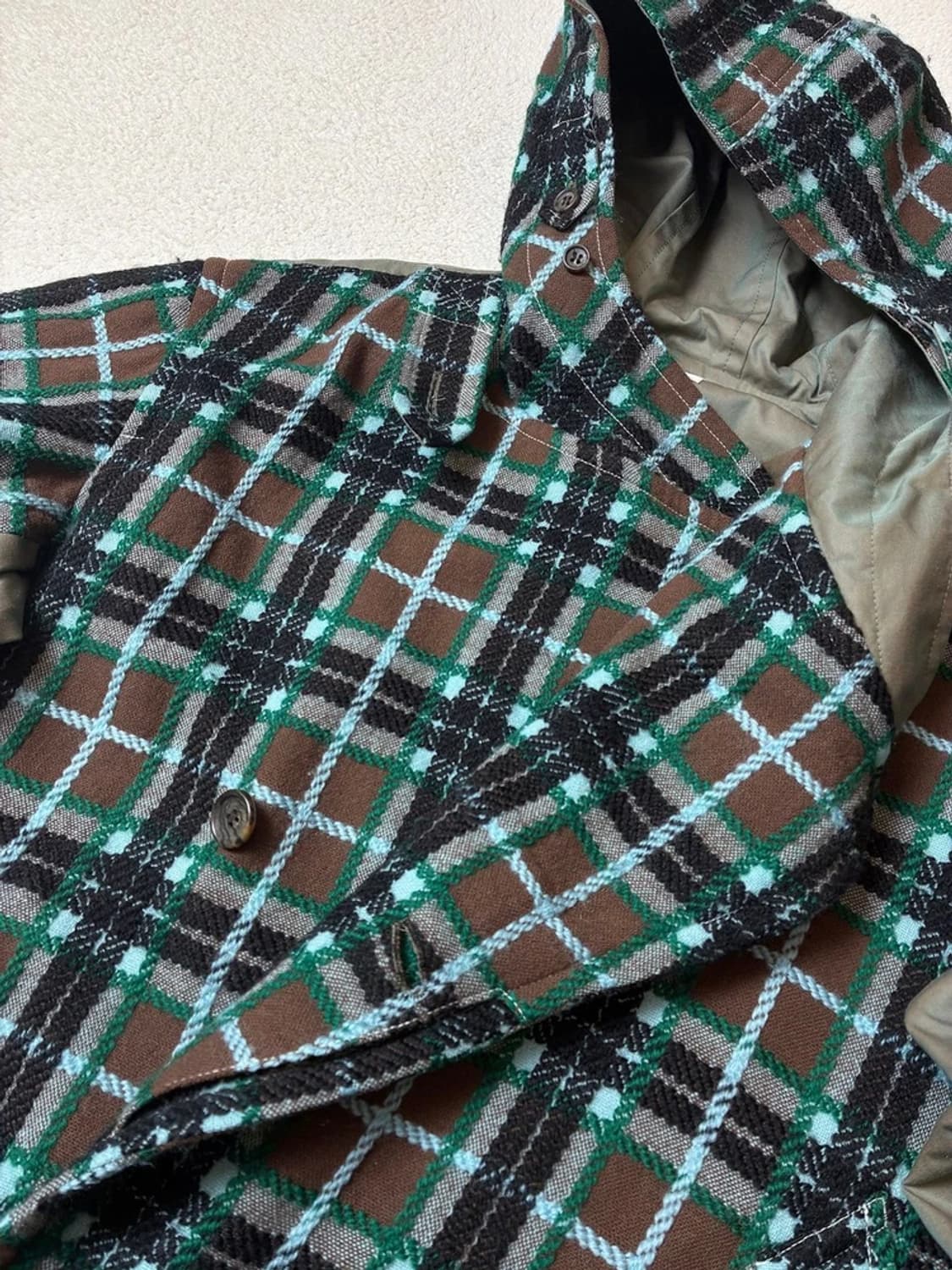 주카 ZUCCA 로빙 타탄체크 배색 후디 자켓 PN7859 상품이미지3