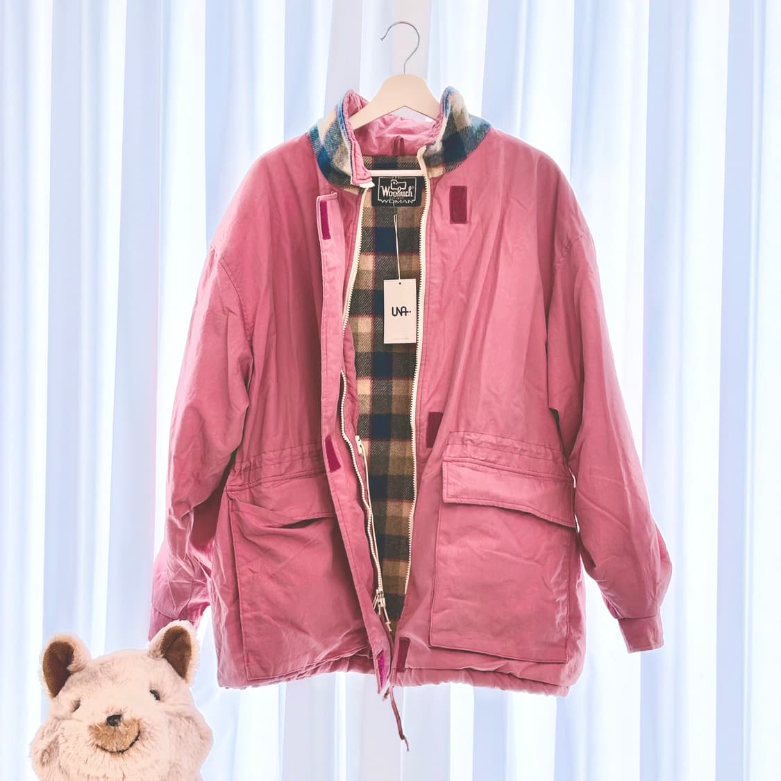 빈티지 울리치 워먼 웜핑크 투웨이 집업 자켓 상품이미지1