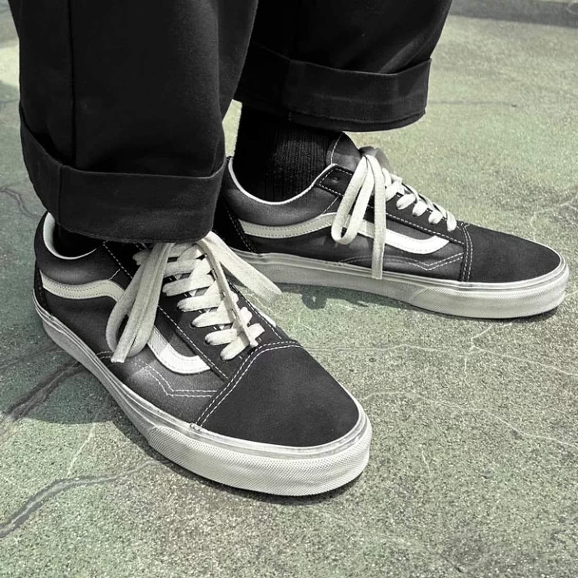 반스 올드스쿨 웨이브 워시드 빈티지 워싱 블랙 280 상품이미지2