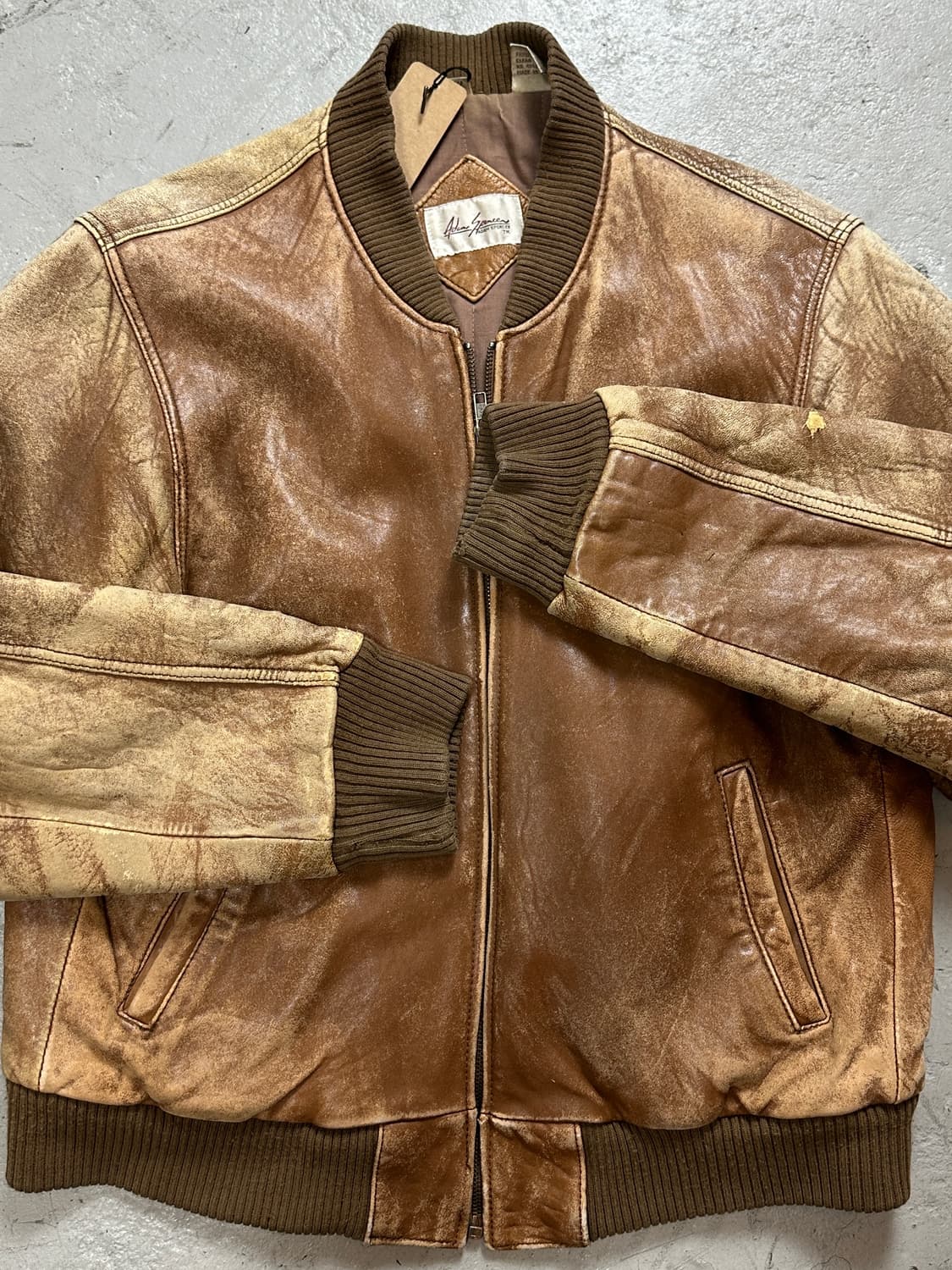 90's 빈티지 레더 봄버 자켓 빈티지 A2 디스 레더 자켓 상품이미지8