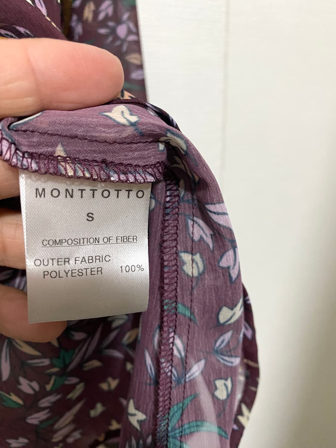 몽또또 쉬폰 커프스 블라우스 새제품 상품이미지8