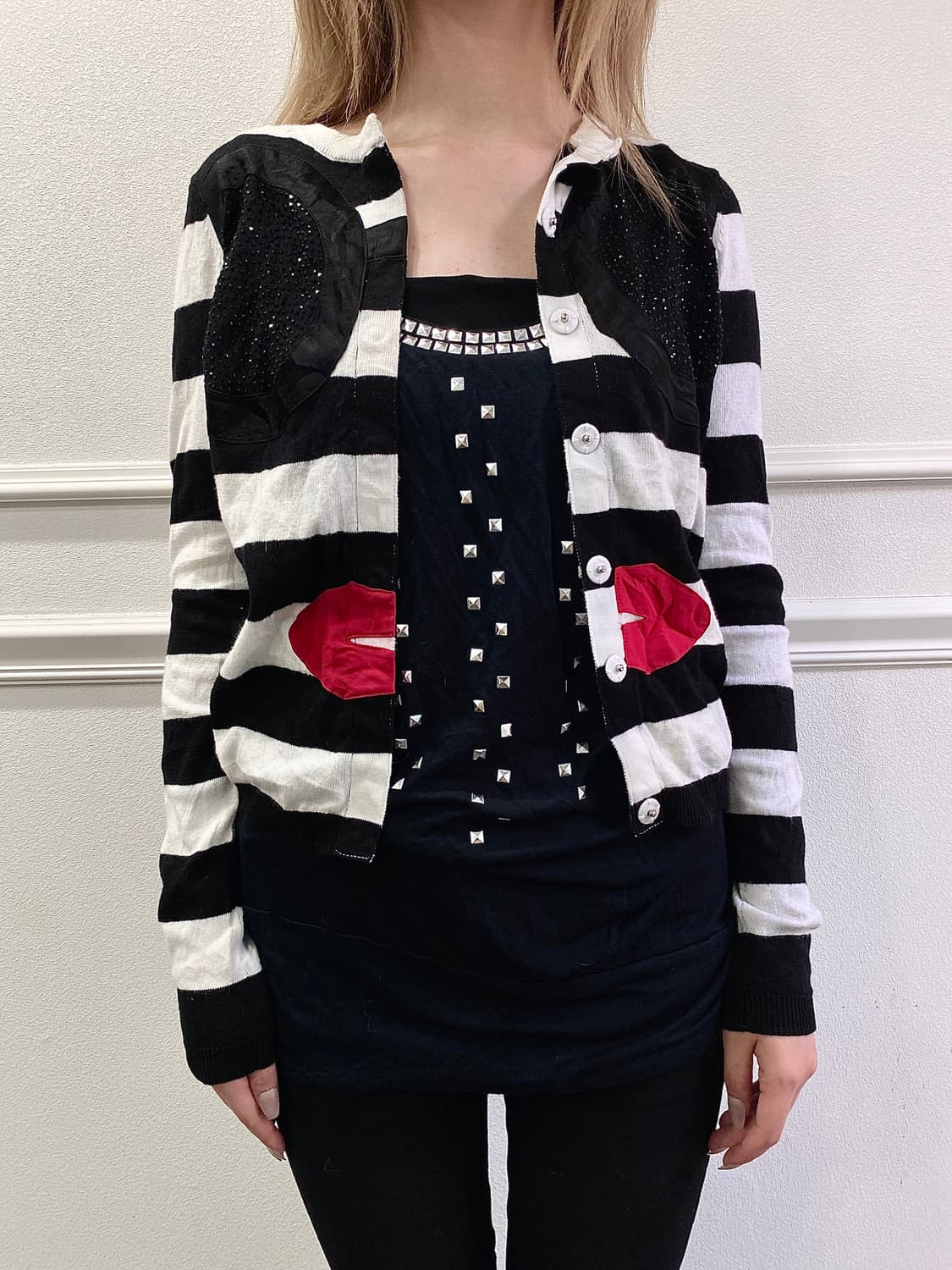 [alice+olivia]2000s Archive Stripe Cardi 상품이미지2