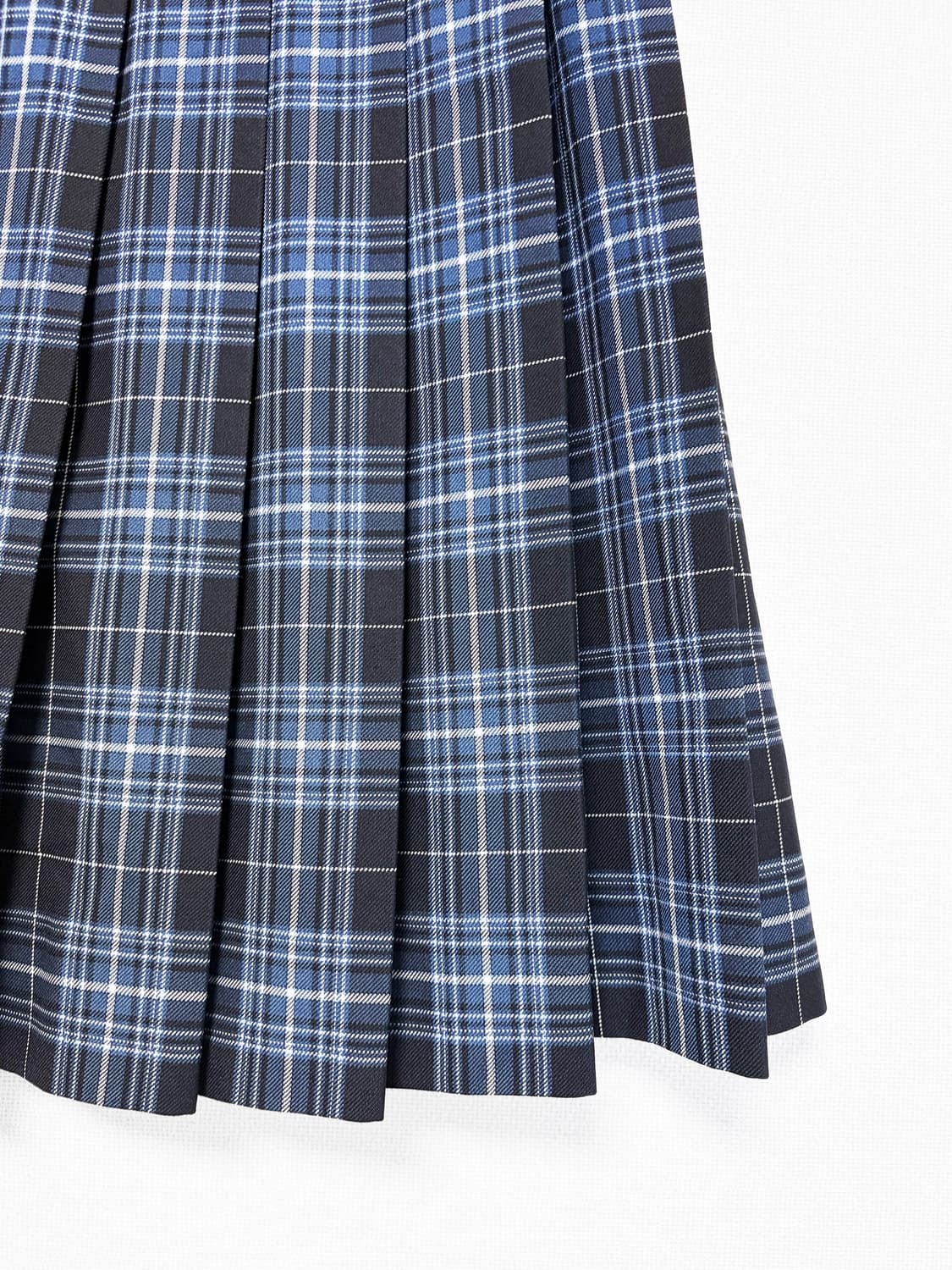 Blue Check Pleated Midi Skirt 상품이미지6