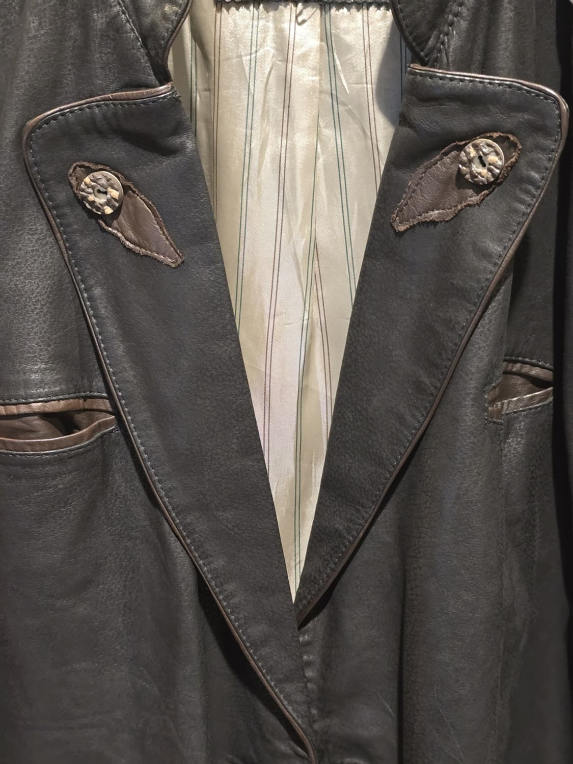 80s Leather Jacket/made in Italy 상품이미지2