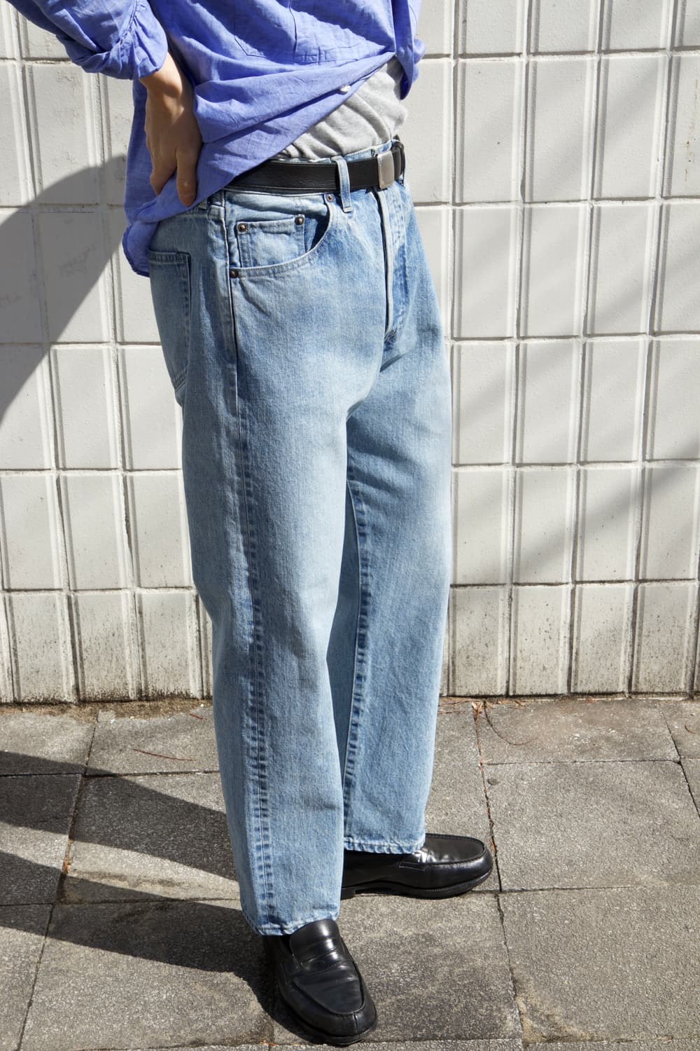 (새상품)A.PRESSE 워시드 데님 팬츠 인디고 상품이미지10