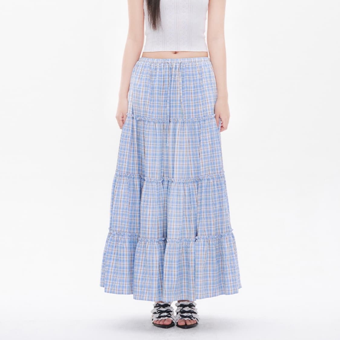 youhee 프릴 맥시 스커트 상품이미지1